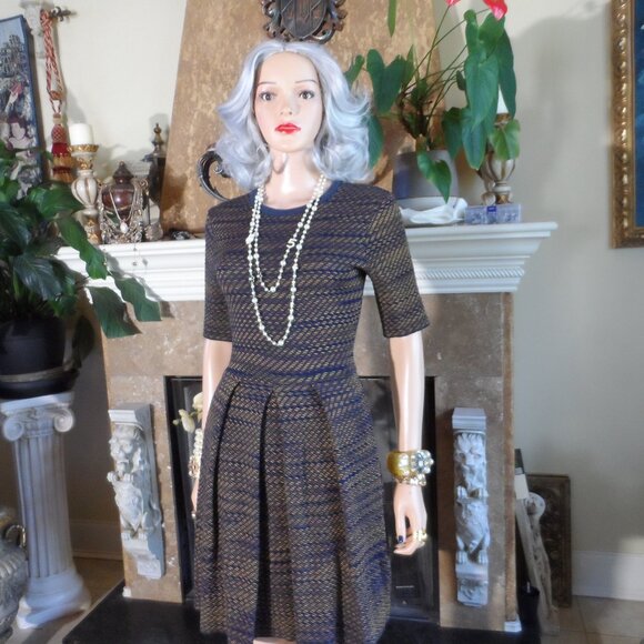 M Missoni Black & Copper Metallic Knit Pleated Dress – IT 42 / US 6 - Picture 4 of 16